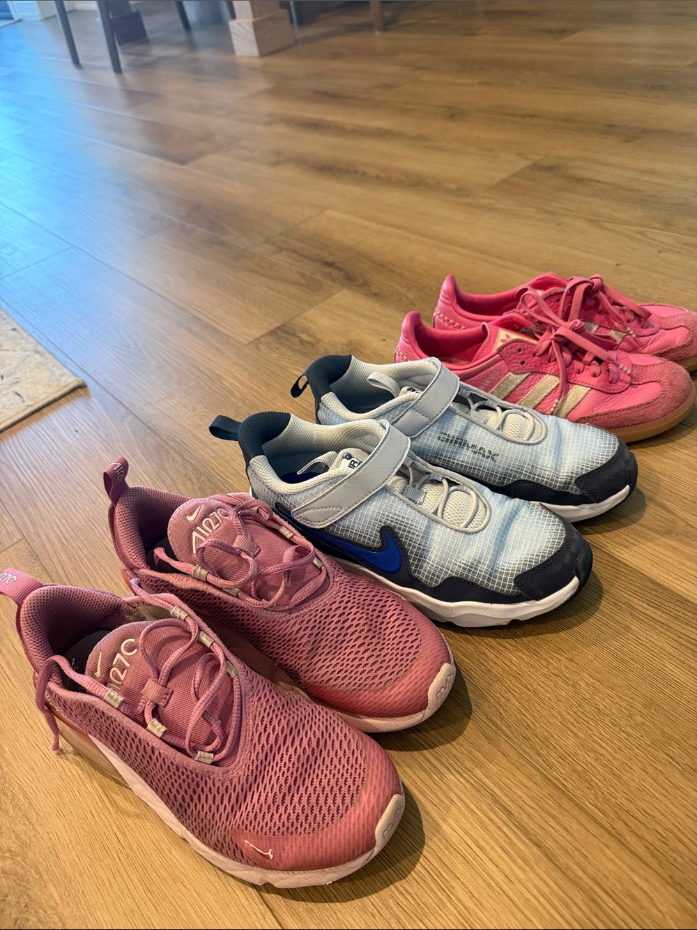 Girls athletic shoes Nike and adidas